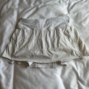 White Lululemon tennis skirt, size 2
